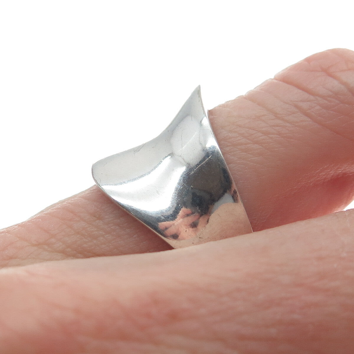 CHAPAL ZENRAY 925 Sterling Silver Vintage Modernist Ring Size 7.25