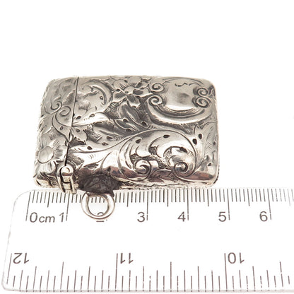 Deakin & Francis 925 Sterling Silver Antique 1894 Birmingham Vesta Match Case