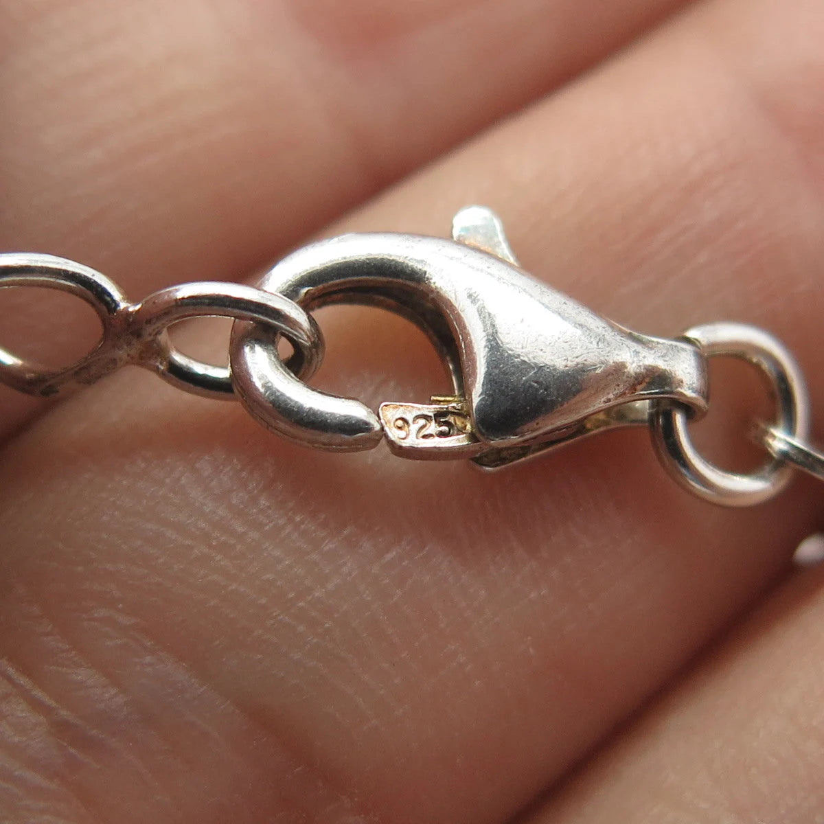 HAN 925 Sterling Silver Vintage Italy Home Accessories Curb Link Bracelet 7"