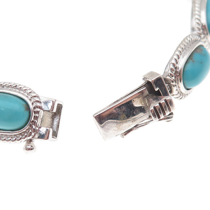 Jewelry Concepts 925 Sterling Silver Real Turquoise Bracelet 8"