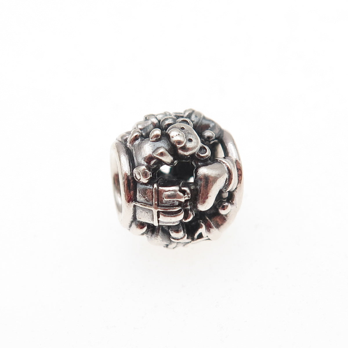 Pandora 925 Sterling Silver Santa's Elves Slide Bead Charm