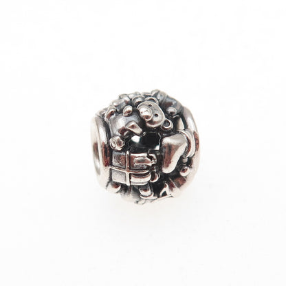 Pandora 925 Sterling Silver Santa's Elves Slide Bead Charm