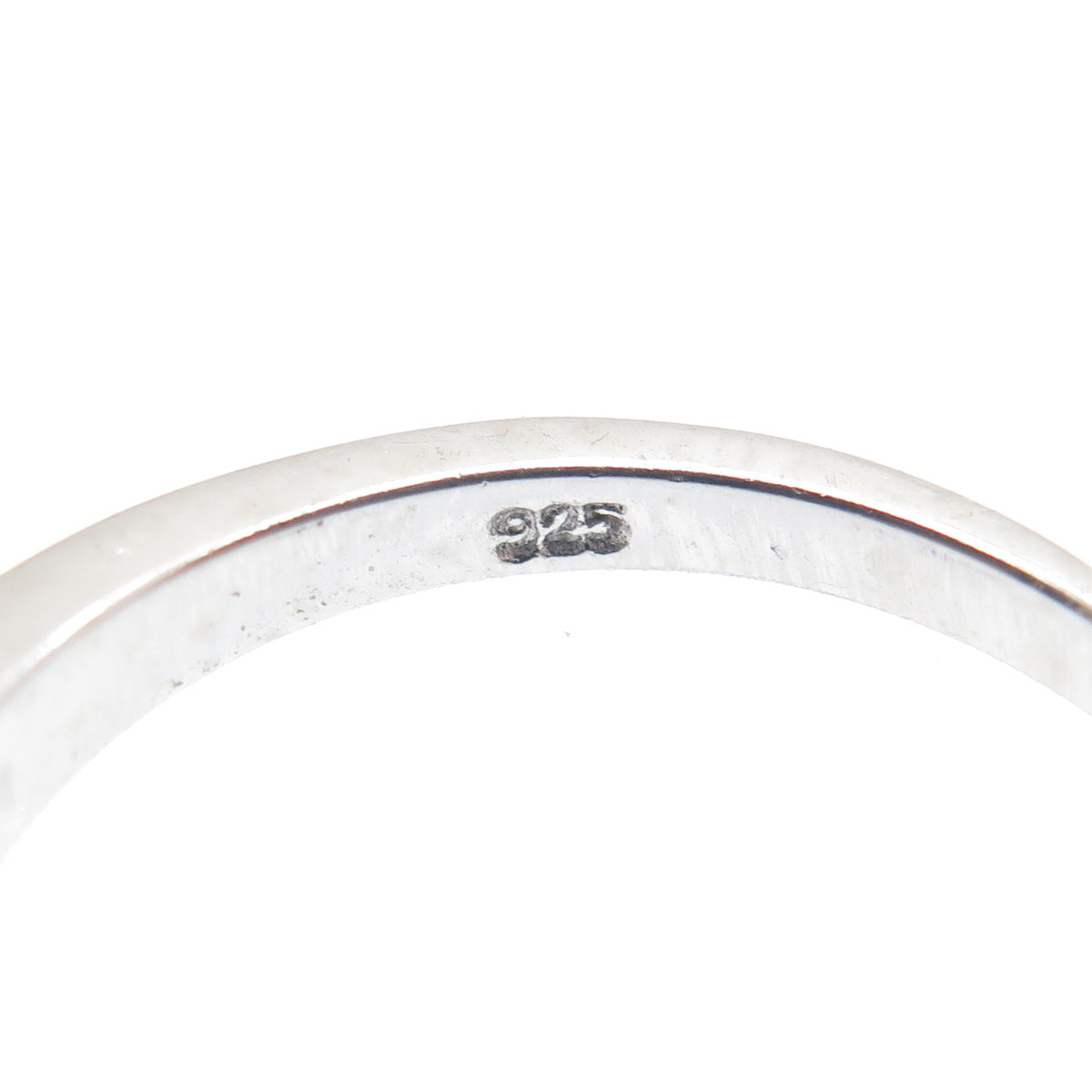 925 Sterling Silver Round-Cut C Z Hook & Eye Ring Size 6.75