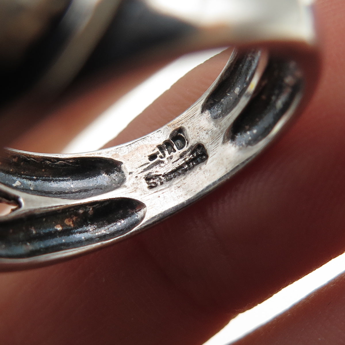 JAD Gioia Clavenzani & Ivano Ghinelli Sterling Silver Vintage C Z Ring Size 8