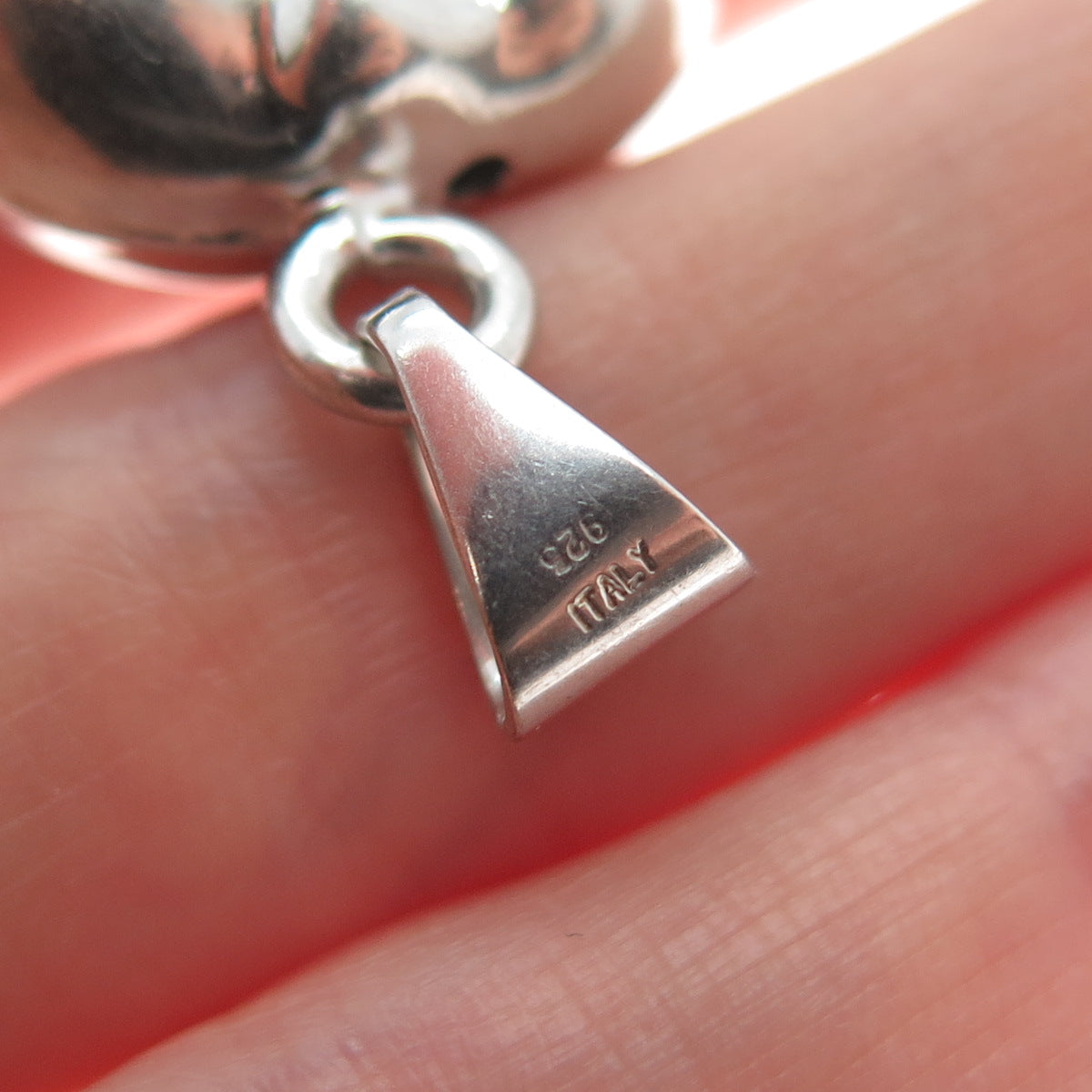 925 Sterling Silver Vintage Italy Elephant For Good Luck 3D Pendant