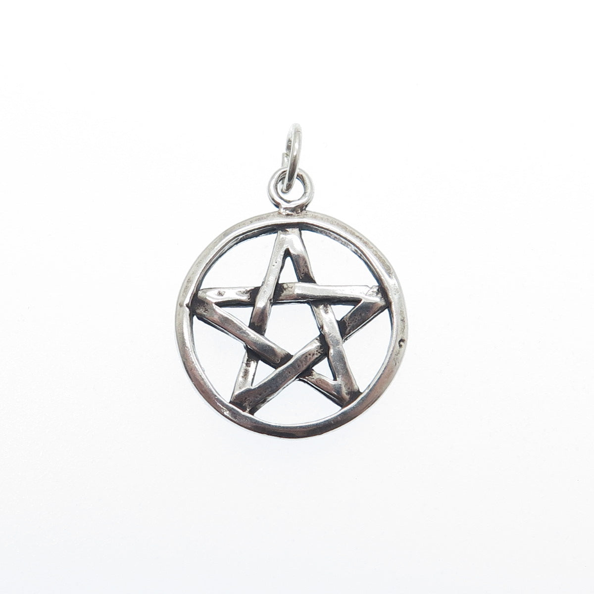 SUNWEST 925 Sterling Silver Vintage Pentagram Oxidized Charm Pendant