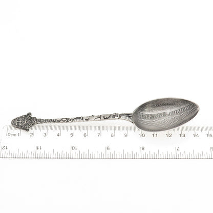 925 Sterling Antique Art Deco Pioneer Square Totem Pole Seattle Coffee Spoon