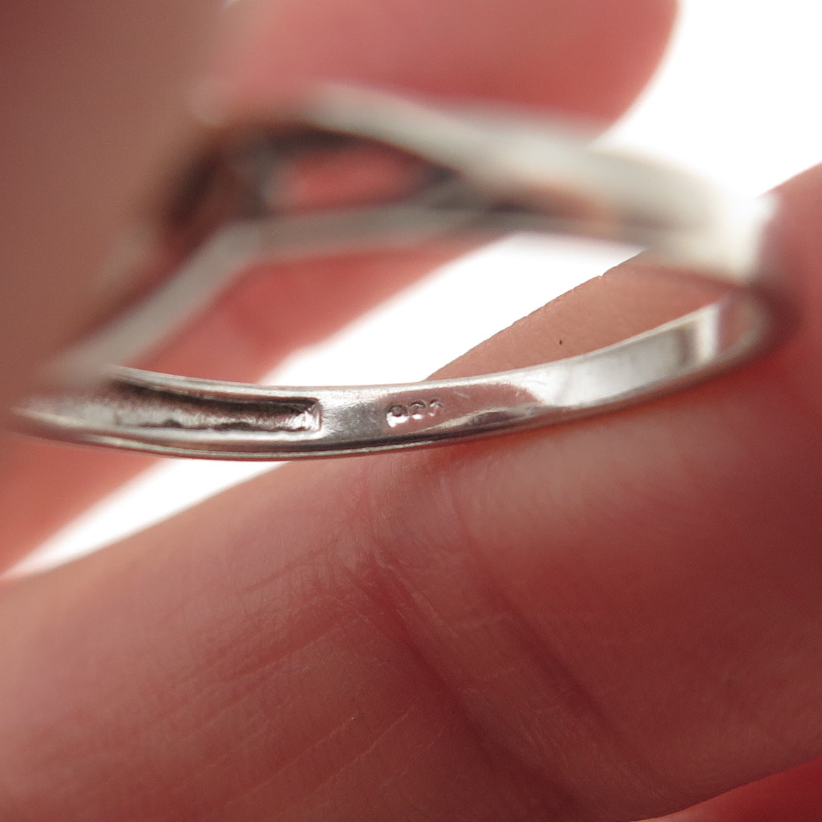 925 Sterling Silver Vintage Real Amethyst Celtic Trinity Ring Size 9