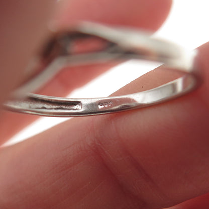 925 Sterling Silver Vintage Real Amethyst Celtic Trinity Ring Size 9