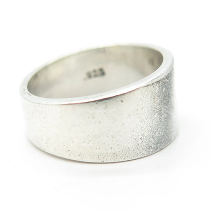 925 Sterling Silver Vintage Om Mantra Ring Size 7.75