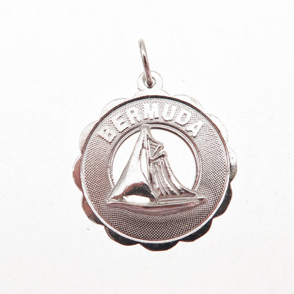 Rembrandt RJL 925 Sterling Silver Vintage Bermuda Sailboat Charm Pendant