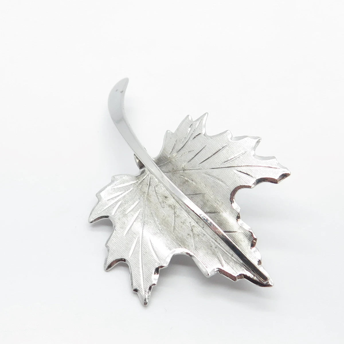 925 Sterling Silver Vintage Beau Leaf Pin Brooch