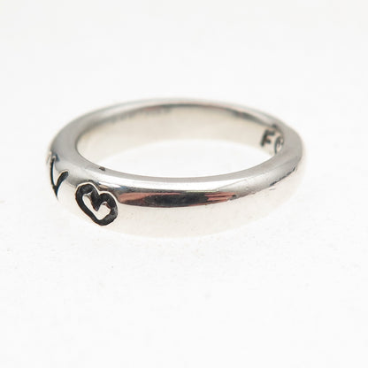 925 Sterling Silver Vintage Spanky Oxidized Band Ring Size 6