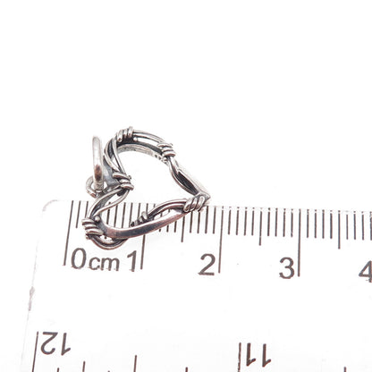 Pandora 925 Sterling Silver ME Wire Heart Medallion Charm Pendant
