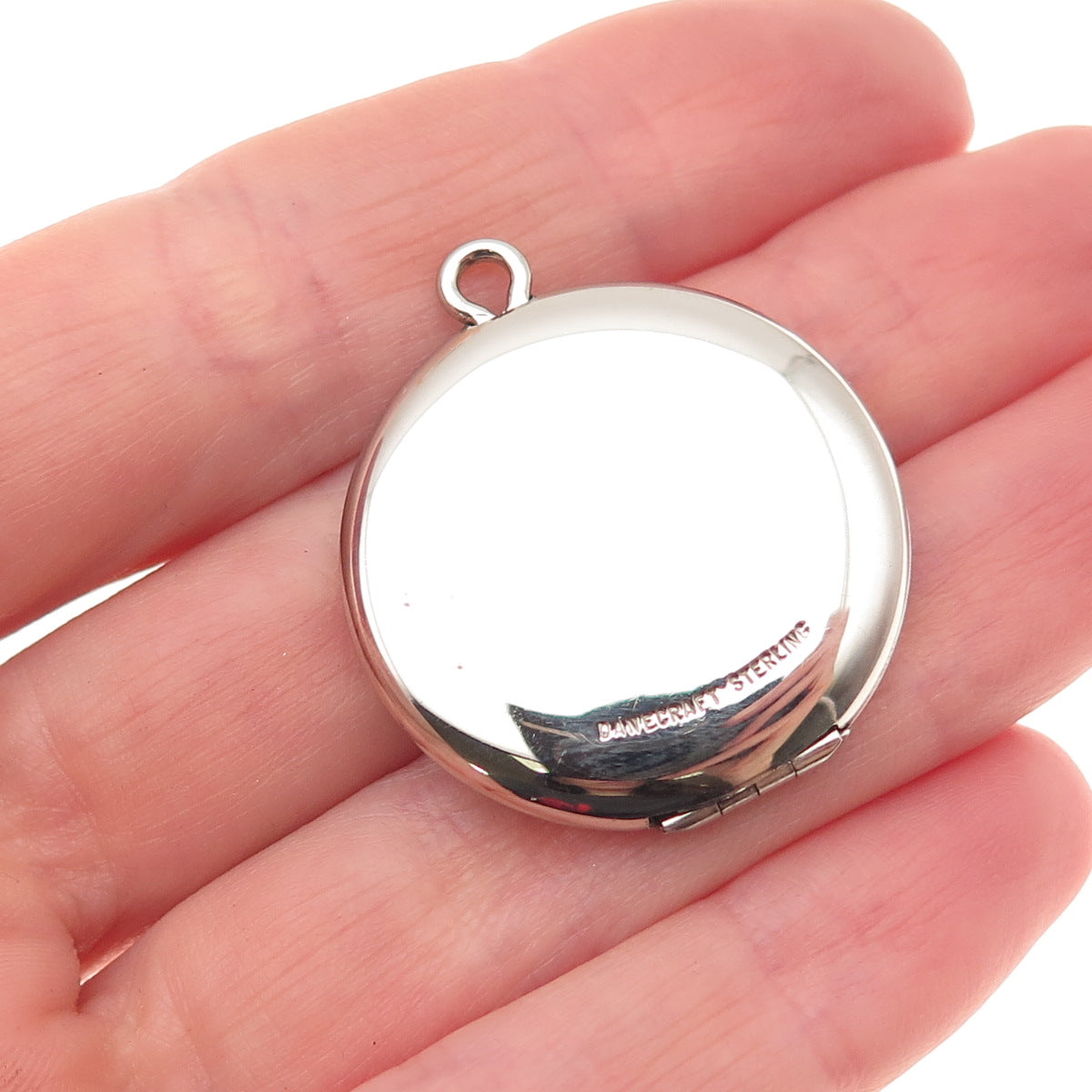 Danecraft 925 Sterling Silver Antique Art Deco Engraved Floral Locket Pendant