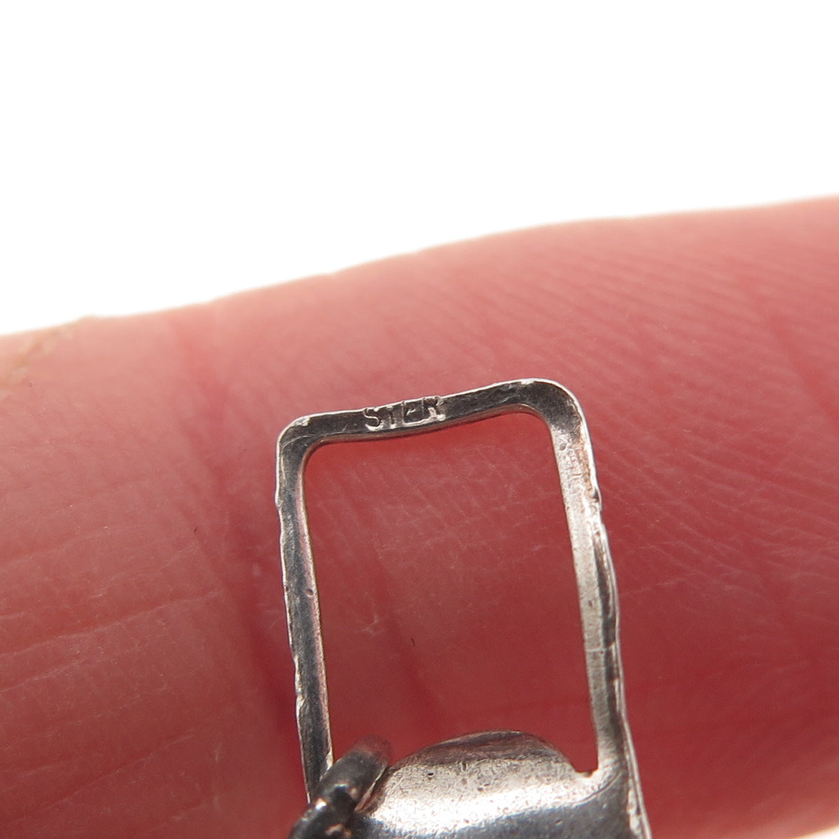 925 Sterling Silver Vintage Mexico Baby Carriage Oxidized 3D Mini Charm Pendant
