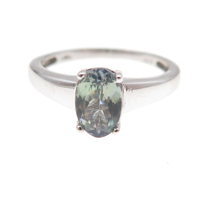 Chuck Clemency 925 Sterling Silver Real Oval-Cut Iolite Ring Size 8