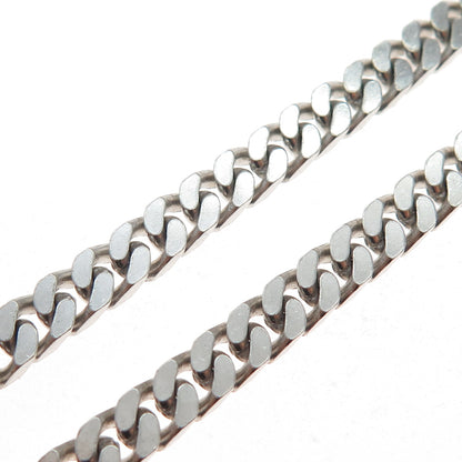925 Sterling Silver Vintage Italy Cuban Chain Necklace 24"