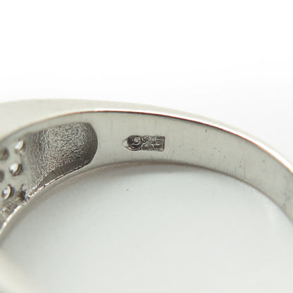 925 Sterling Silver Pave C Z Ring Size 7