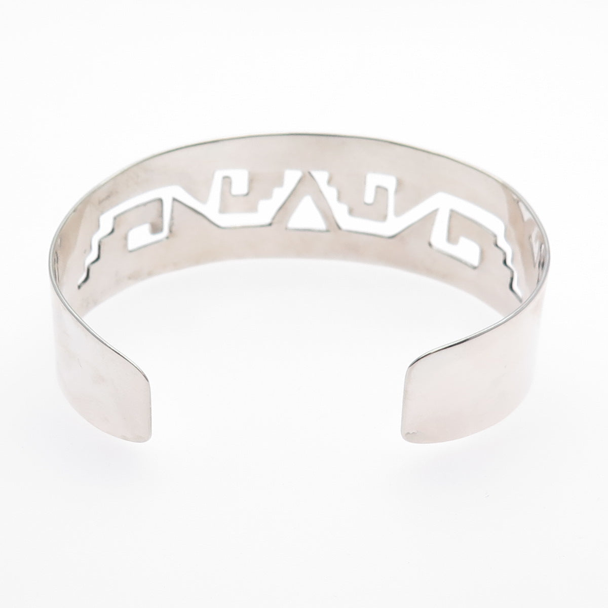 925 Sterling Silver Vintage Southwestern Tribal Symbol Adjustable Bracelet 7.5"