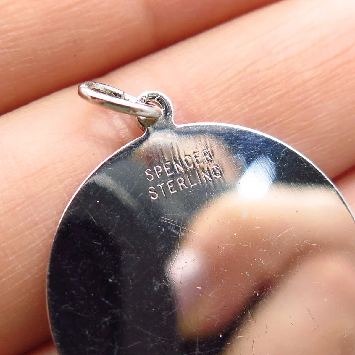 925 Sterling Silver Vintage Spencer "A Good Reason For Happiness" Boy Pendant