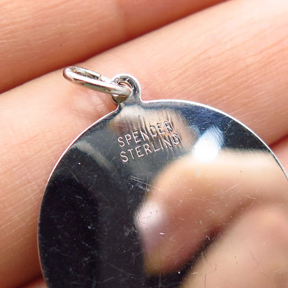 925 Sterling Silver Vintage Spencer "A Good Reason For Happiness" Boy Pendant