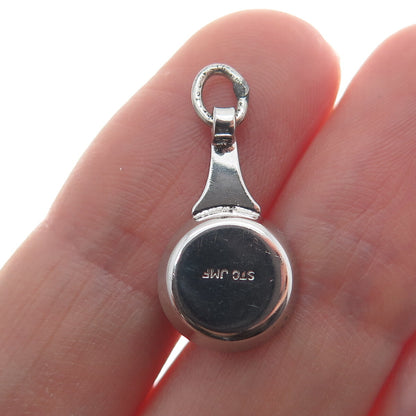 J.M. FISHER 925 Sterling Silver Antique Candle Charm Pendant