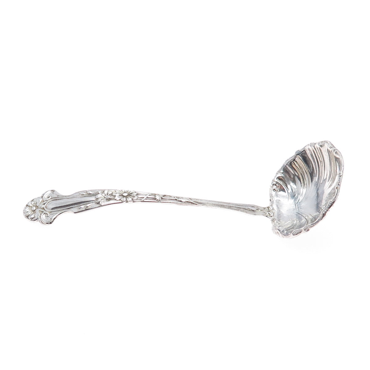 R. BLACKINTON 925 Sterling Silver Antique Art Deco Daisy Gravy Ladle