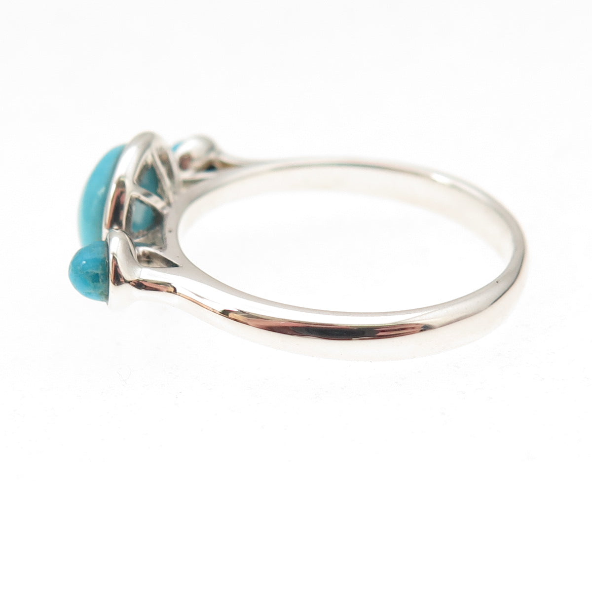 Tehya Oyama 925 Sterling Silver Real Tyrone Turquoise Ring Size 8