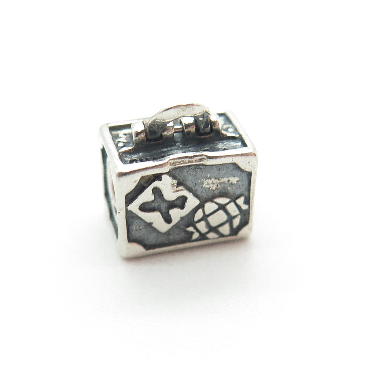 CHAMILIA 925 Sterling Silver NY Travel Suitcase Bead Charm