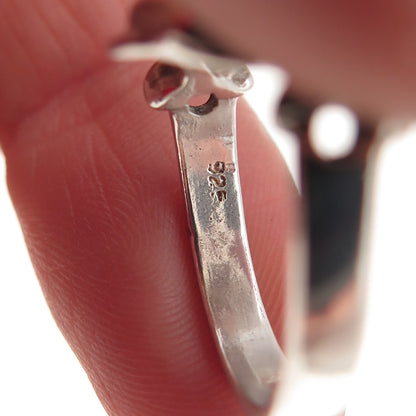 925 Sterling Silver Vintage Dolphin Couple Oxidized Ring Size 5
