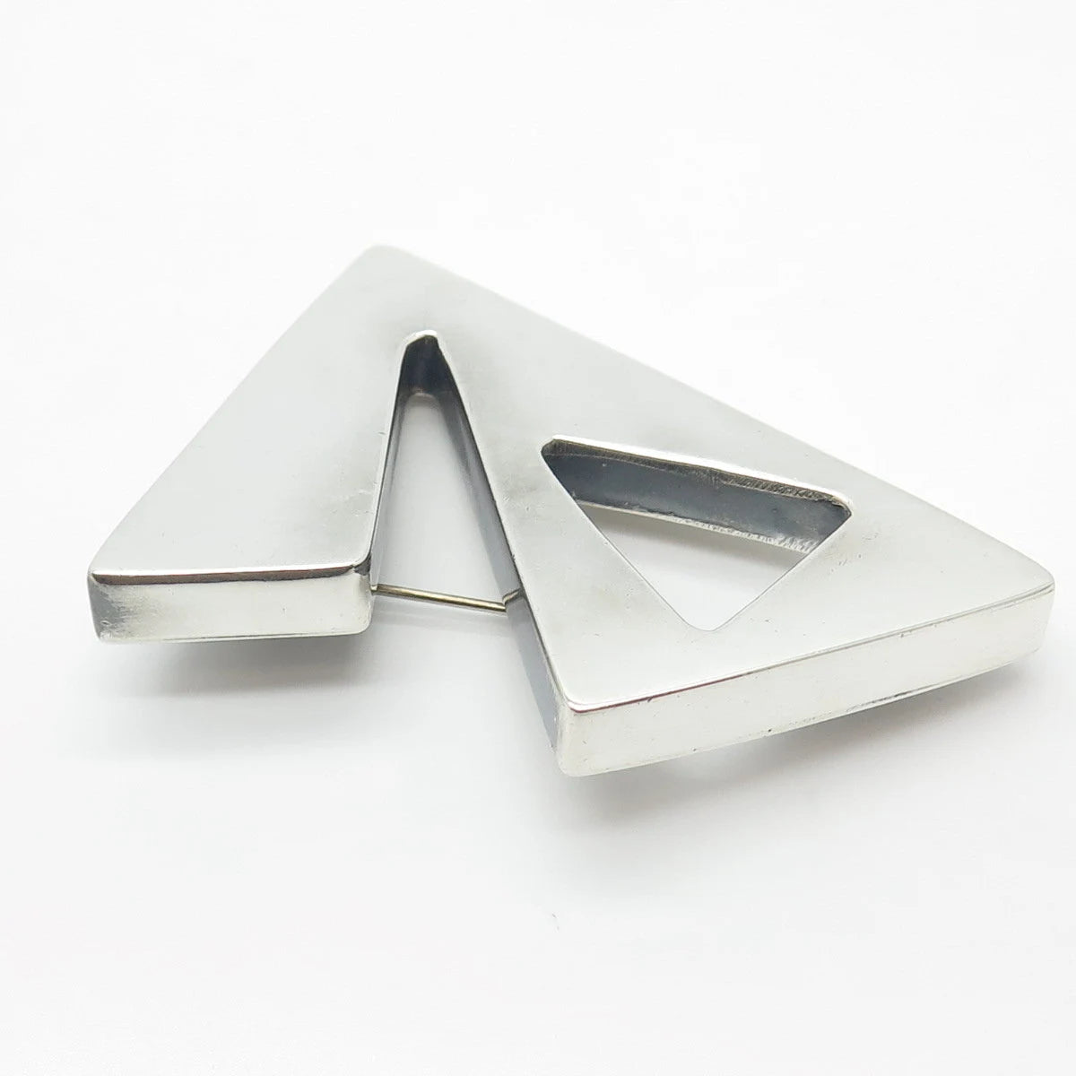 925 Sterling Silver Vintage Geometric Pin Brooch
