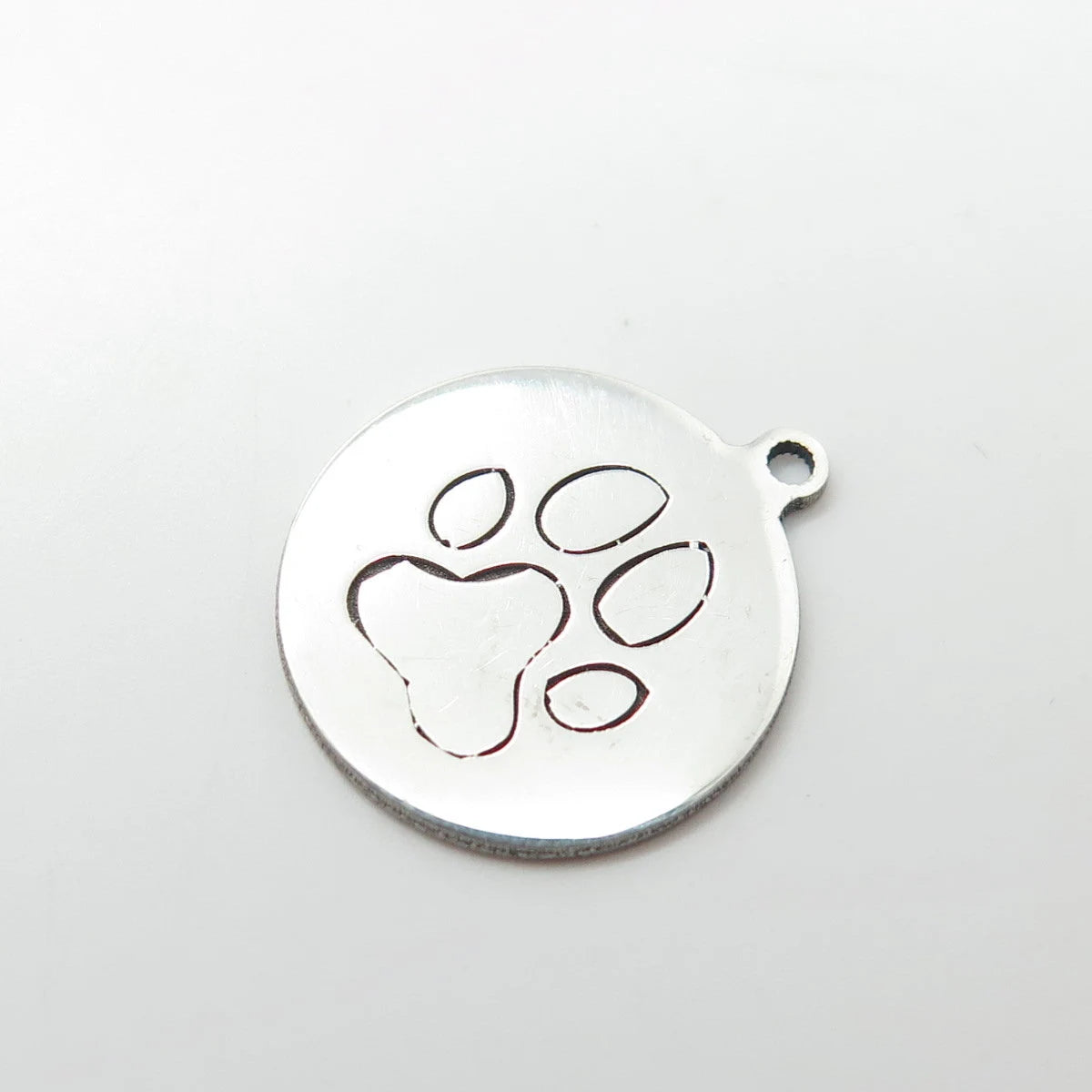 925 Sterling Silver USA Two In Town Paw Charm Pendant