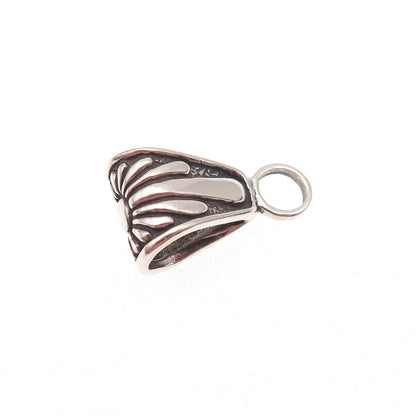 Old Pawn 925 Sterling Silver Vintage Southwestern Tribal Bail for Pendant