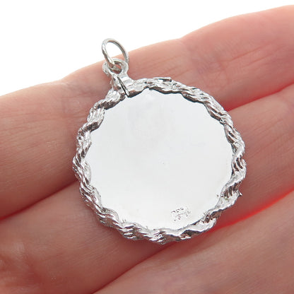 CREA 925 Sterling Silver Vintage Bermuda Coat of Arms Charm Pendant