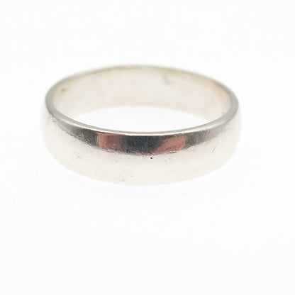 925 Sterling Silver Vintage Classic Wedding Band Ring Size 9.25