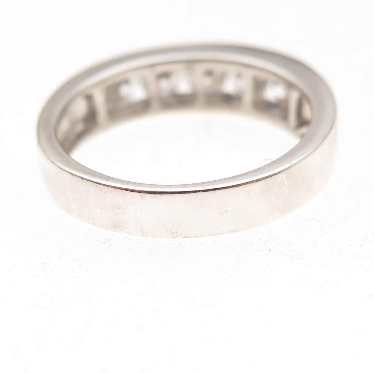 925 Sterling Silver Round-Cut C Z Ring Size 7.5