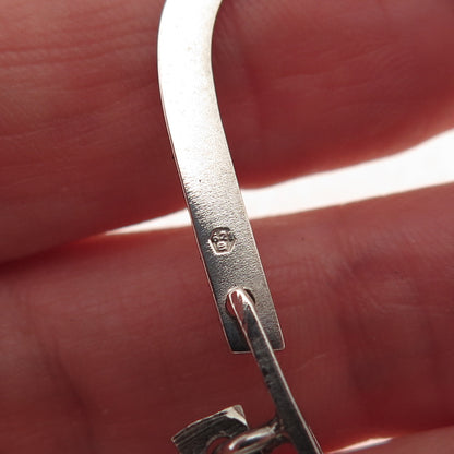 800 Silver Antique Art Deco Rod of Asclepius Symbol Oxidized Key Fob Holder