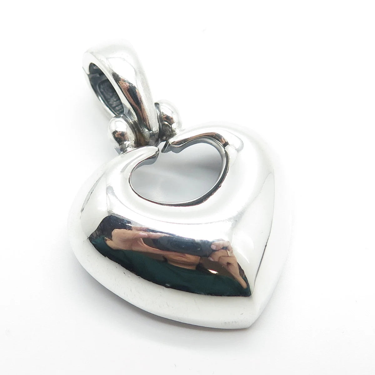 925 Sterling Silver Vintage J. Esposito Heart Pendant