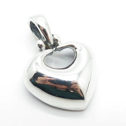 925 Sterling Silver Vintage J. Esposito Heart Pendant