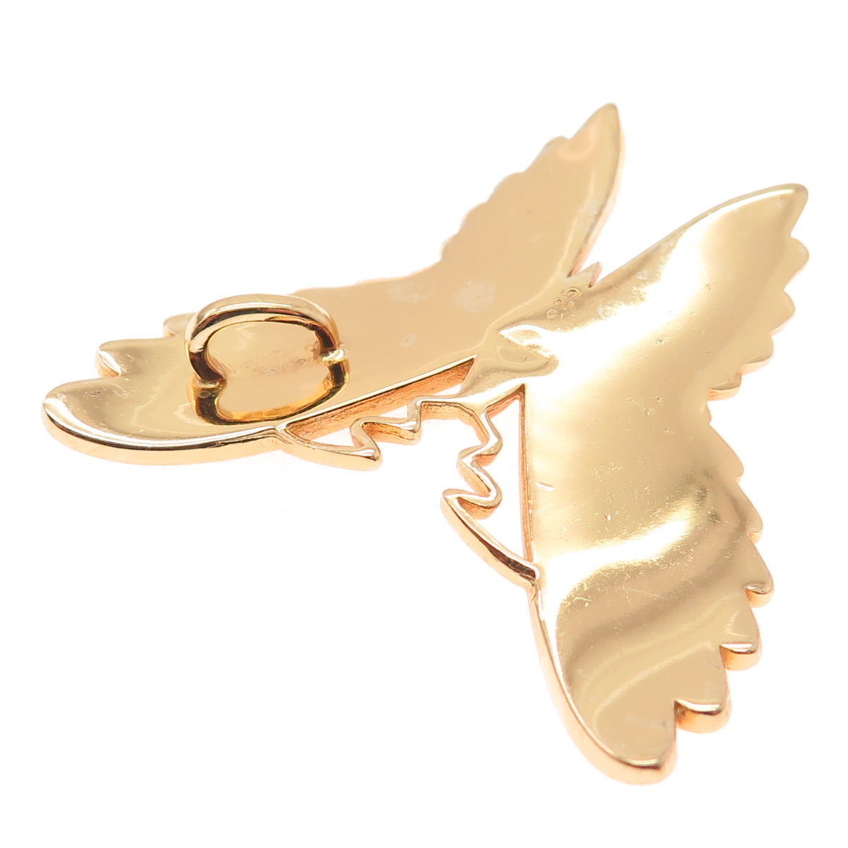 925 Sterling Silver Gold Plated Vintage Butterfly Pin Brooch