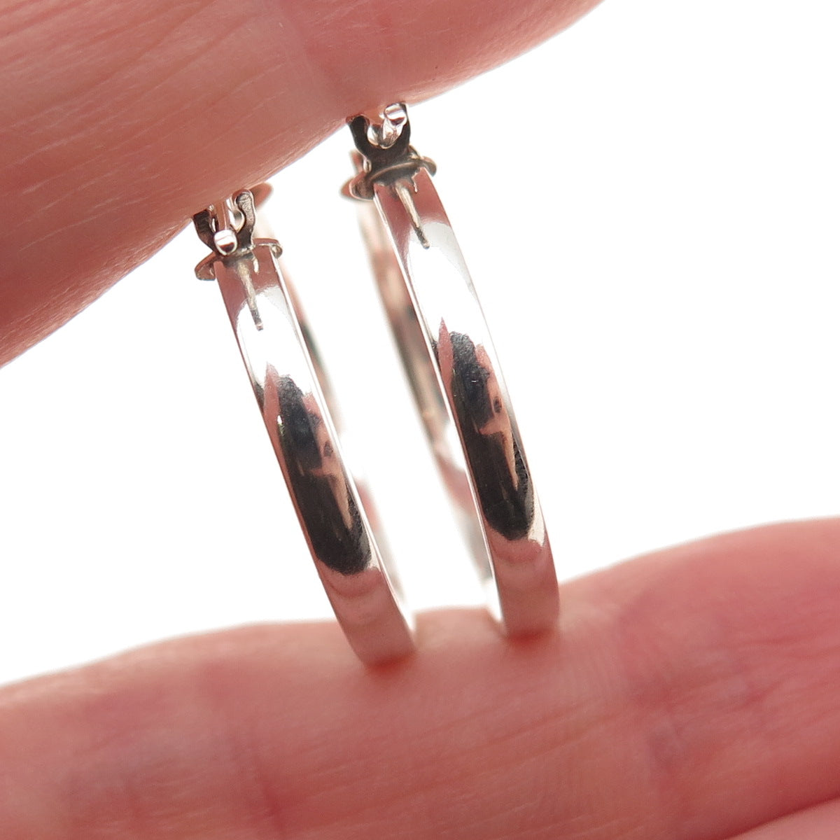 925 Sterling Silver Italy Hoop Earrings