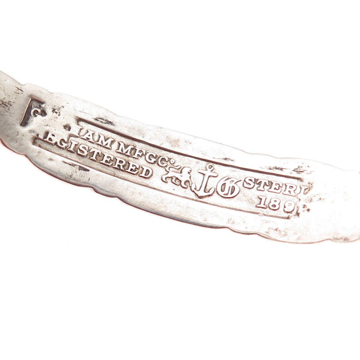 GORHAM Sterling Silver Antique 1893 World's Fair Chicago Bangle Bracelet 7.5"