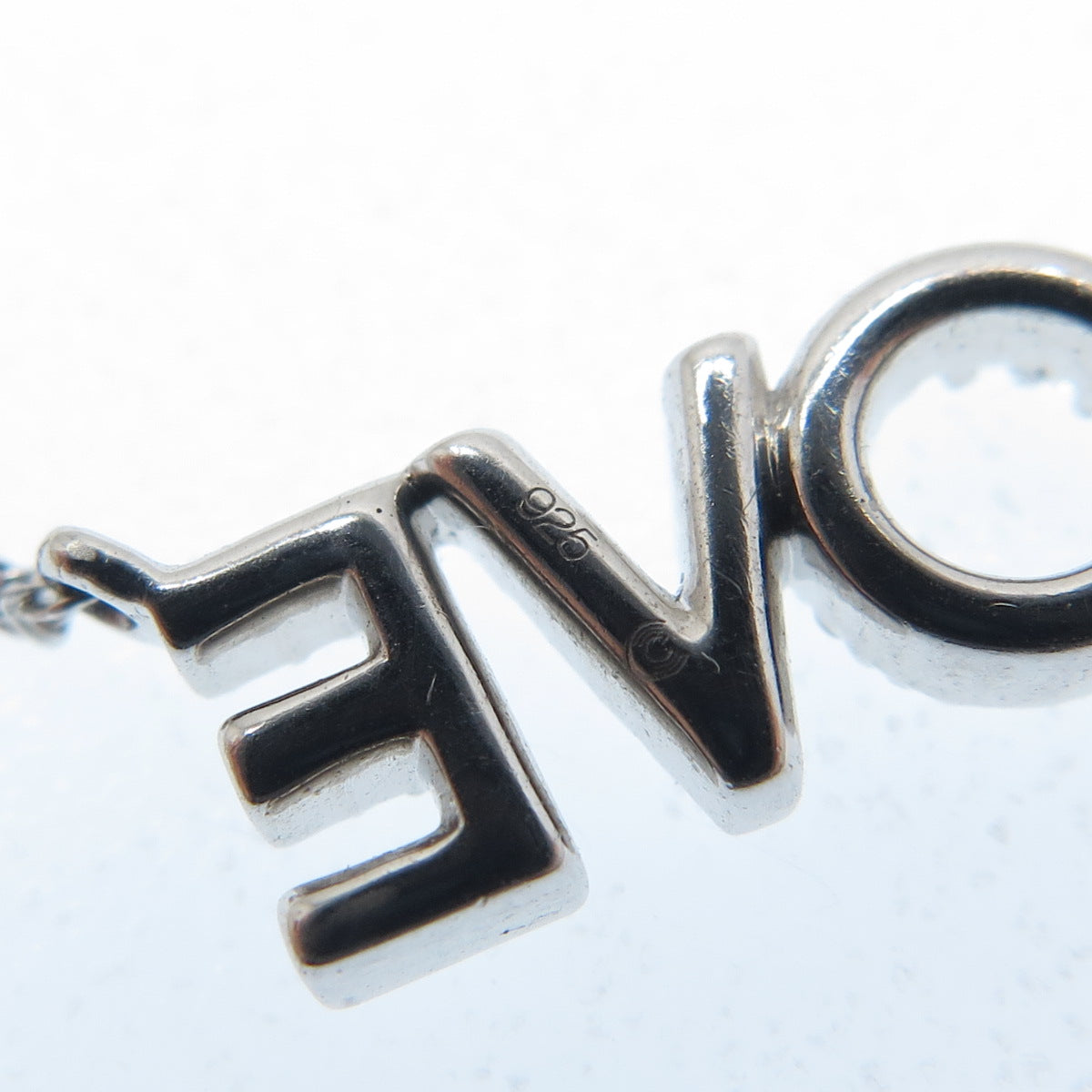 925 Sterling Silver 1/20 14K Gold Filled 2-Tone C Z #Love Chain Necklace 20"