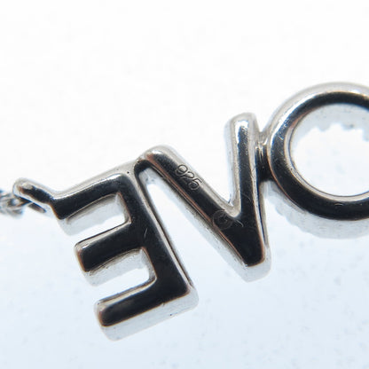 925 Sterling Silver 1/20 14K Gold Filled 2-Tone C Z #Love Chain Necklace 20"