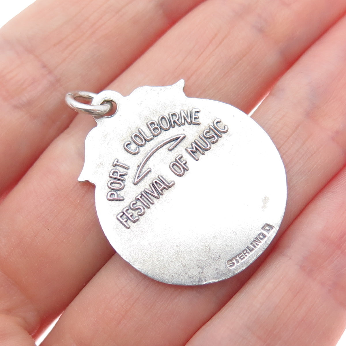 925 Sterling Silver Vintage Port Colborne Festival of Music Charm Pendant