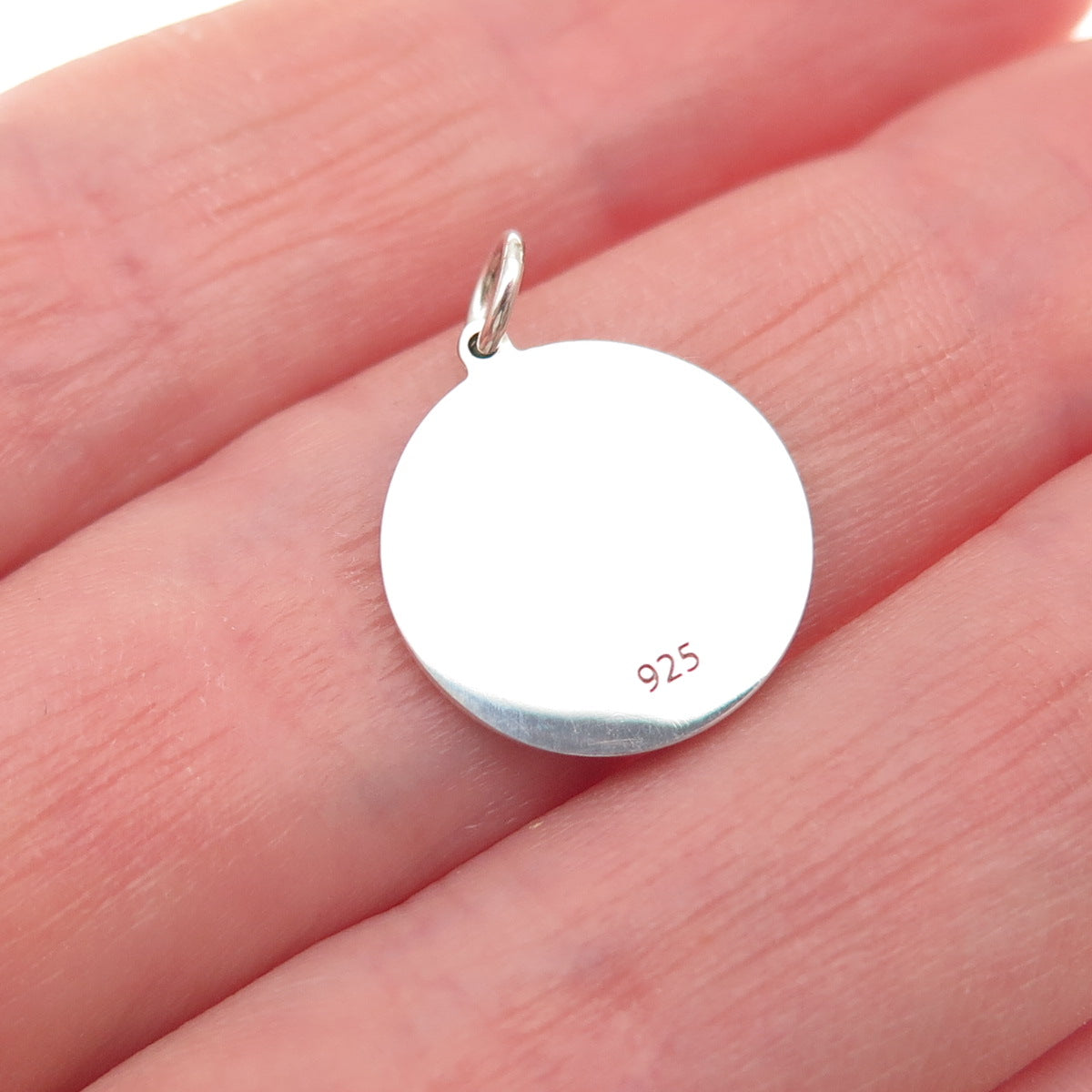 925 Sterling Silver Turquoise Enamel It's a Boy Round Tag Mini Charm Pendant
