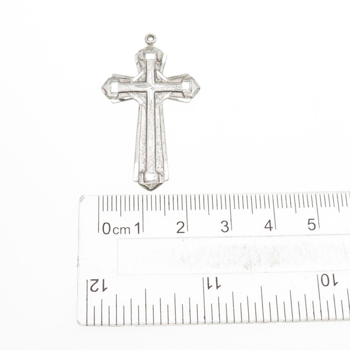 BLISS 925 Sterling Silver Vintage Cross Oxidized Charm Pendant