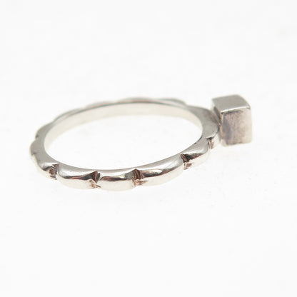 925 Sterling Silver Vintage Real Tourmaline Oxidized Ring Size 4.75