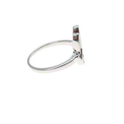 925 Sterling Silver Hamsa Amulet Ring Size 7